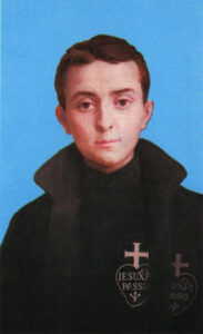 Painting over a tintype picture of St. Gabriel of Our Lady of Sorrows