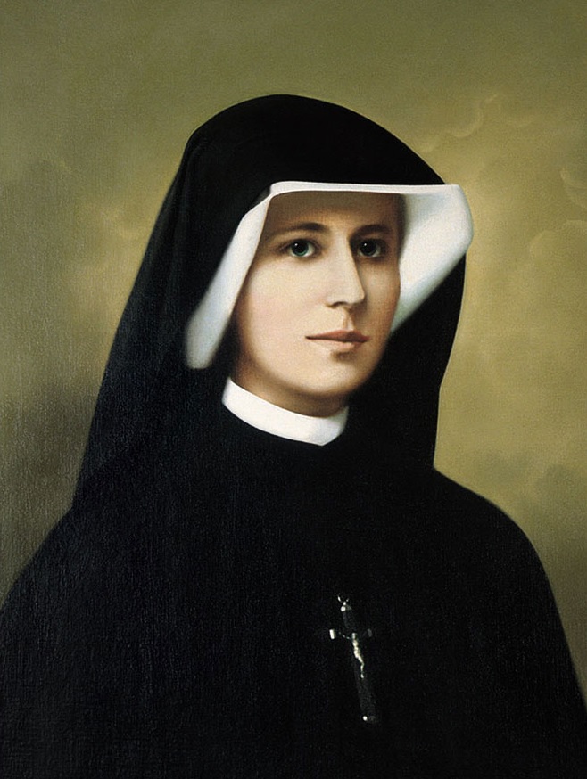 Saint Faustina Kowalska (Maria_Faustyna_Kowalska) A painting of Saint Faustina Kowalska in her religious habit